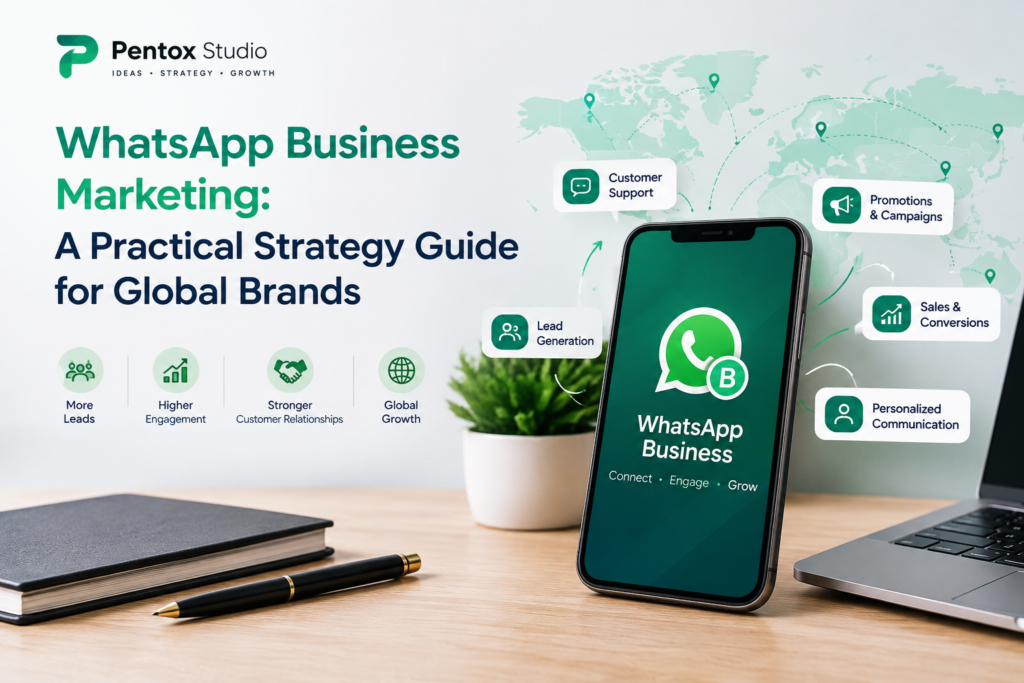 WhatsApp Business Marketing strategy guide for global brands by Pentox Studio